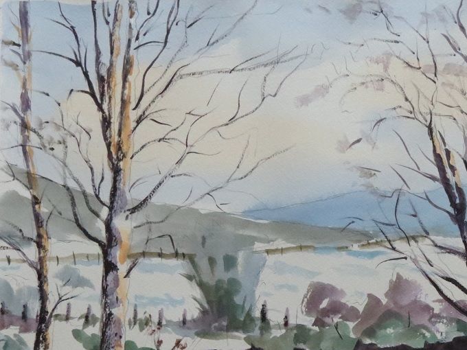 Invierno en Nahuelbuta - 2014 - 50 X 35 cms ----------------> VENDIDA