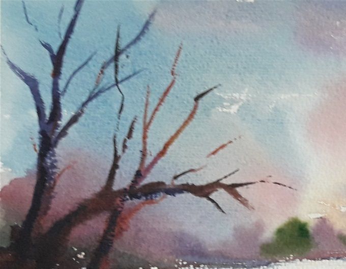 Vista invernal - año 2019 - 40 X 30 cms --------------> DISPONIBLE