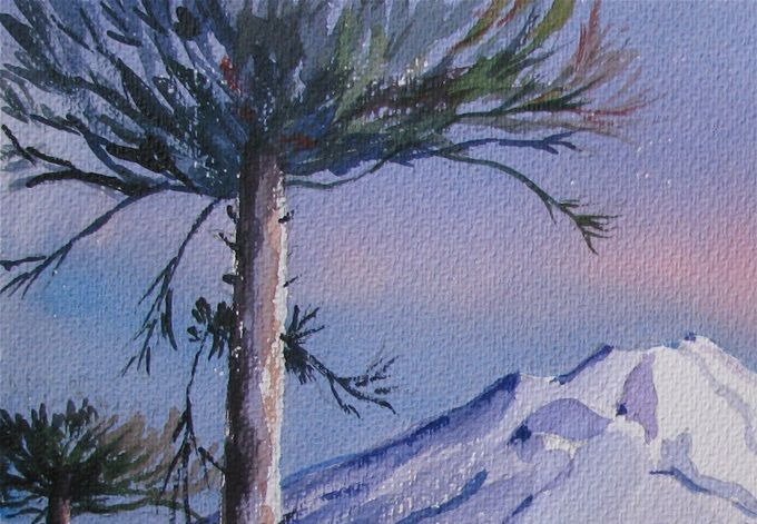 Parque Nac. Conguillío - Acuarela 2019 - 50 x 35 cms ---------------- VENDIDA