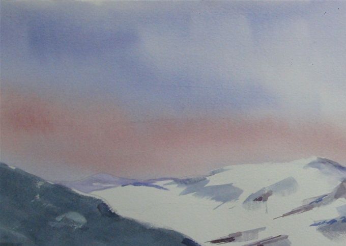 Cordillera al Sur -Año 2016 - 35x40 cms.---------> VENDIDA