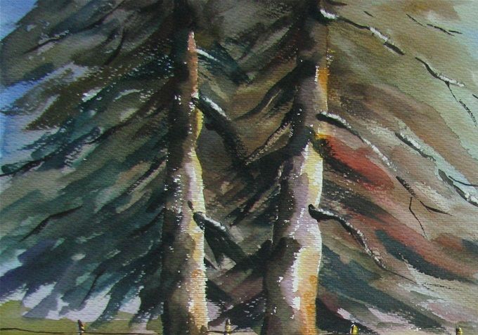 Aires del Sur - Acuarela 50x70 - Año 2018 -----> VENDIDA