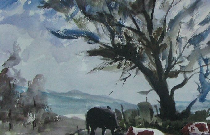 Cerca de Lago - 35x50 cms - Año 2014--------->VENDIDA